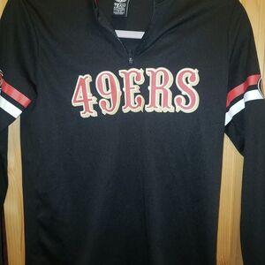NFL 49ers Black and Red Long Sleeve Hoodie